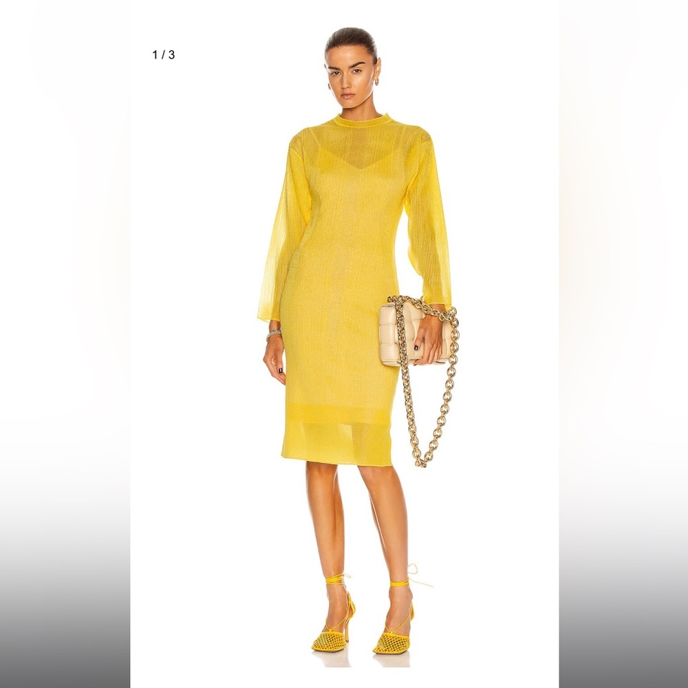 Aknvas Yellow Sheer dress
